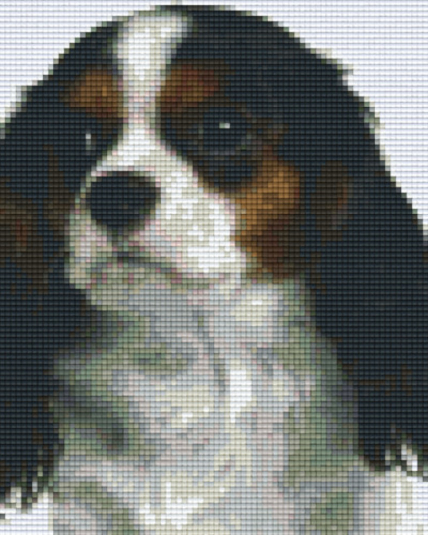 King Charles Cavalier Spaniel Four [4] Baseplate PixelHobby Mini-mosaic Art Kit image 0